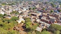 Aerial view of Barsana town