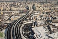 Aerial view at Basarab passage Royalty Free Stock Photo