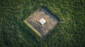 Aerial View of Baseball Home Plate Royalty Free Stock Photo