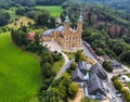 aerial view of the Basilica of the Fourteen Saints in bavaria germany