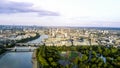 Aerial View of Battersea Power Station and Park in London feat Chelsea Bridge Royalty Free Stock Photo