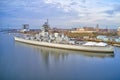 Aerial View of Battleship New Jersey Royalty Free Stock Photo