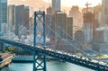 Aerial view of the Bay Bridge in San Francisco