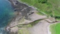 Aerial view of the bay called Camas nan Geall