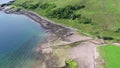 Aerial view of the bay called Camas nan Geall