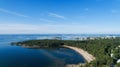 Aerial view of the bay of the city of Hanko