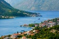 Aerial view of Bay of Kotor, Montenegro. Royalty Free Stock Photo