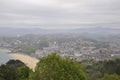 Aerial view of Bay with Playa La Concha Beach of Donostia- San Sebastian in Spain Royalty Free Stock Photo