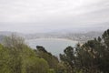 Aerial view of Bay with Playa La Concha Beach of Donostia- San Sebastian in Spain Royalty Free Stock Photo