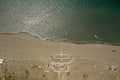 Aerial view at beach on Ada Bojana island in Montenegro