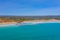 Aerial view of a beach at Anglesea in Australia Royalty Free Stock Photo