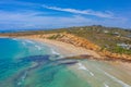 Aerial view of a beach at Anglesea in Australia Royalty Free Stock Photo