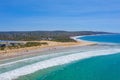 Aerial view of a beach at Anglesea in Australia Royalty Free Stock Photo