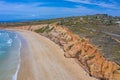Aerial view of a beach at Anglesea in Australia Royalty Free Stock Photo