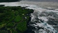 Aerial view of beach coastline in Hawaii, usa Royalty Free Stock Photo