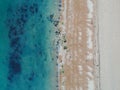 Aerial view of the beach at Cowes, Isle of Wight Royalty Free Stock Photo