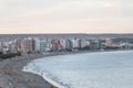 Aerial view of the beach in Golfo Nuevo. Puerto Madryn, Chubut, Argentina