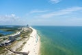 Aerial view of the beach at Gulf Shores, Alabama Royalty Free Stock Photo