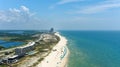 Aerial view of the beach at Gulf Shores, Alabama Royalty Free Stock Photo