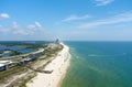 Aerial view of the beach at Gulf Shores, Alabama Royalty Free Stock Photo