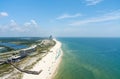 Aerial view of the beach at Gulf Shores, Alabama Royalty Free Stock Photo