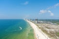 Aerial view of the beach at Gulf Shores, Alabama Royalty Free Stock Photo