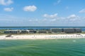 Aerial view of the beach at Gulf Shores, Alabama Royalty Free Stock Photo