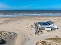 Aerial view from the beach at Hargen aan Zee in North Holland the Netherlands