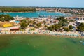 Aerial view of the beach in Medulin town, Croatia