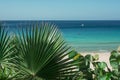 Aerial view on the beach in Playa del Matorral in Morro Jable, Canary Island Fuerteventura, Spain Royalty Free Stock Photo