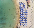 Aerial view beach, Protaras, Cyprus Royalty Free Stock Photo