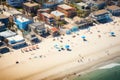 Aerial view of the beach in San Diego, California, USA, Venice Beach Aerial Los Angeles, aerial view, AI Generated