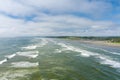 Aerial view of the beach at Seabrook, Washington in June 2023 Royalty Free Stock Photo