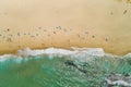 Aerial view of a beach in the south of Spain near the strait of Gibraltar in the Atlantic Ocean Royalty Free Stock Photo