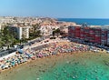 Aerial view of beach and Torrevieja cityscape Royalty Free Stock Photo