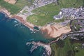 Aerial view of Bude in Cornwall Royalty Free Stock Photo