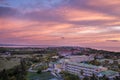 Aerial view of the beach of Varadero in Cuba at sunset Royalty Free Stock Photo