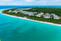 Aerial view of the beaches at Cuban northern keys