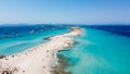 Aerial view of the beaches of Ses Illetes on Formentera Royalty Free Stock Photo