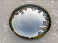 Aerial View of The Bean In Millennium Park In Chicago Illinois Royalty Free Stock Photo