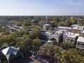 Aerial view of Beaufort, South Carolina including historic buildings and park Royalty Free Stock Photo