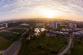 aerial view beautiful architecture of Tengku Ampuan Jemaah mosque Royalty Free Stock Photo