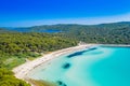 Turquoise lagoon bay on Sakarun beach on Dugi Otok island, Croatia Royalty Free Stock Photo