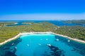 Turquoise lagoon bay on Sakarun beach on Dugi Otok island, Croatia Royalty Free Stock Photo