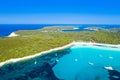 Turquoise lagoon bay on Sakarun beach on Dugi Otok island, Croatia Royalty Free Stock Photo