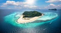 Aerial view of the beautiful Bamboo Island (Koh Mai Phai)