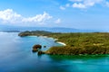 Aerial view of beautiful bay in tropical Islands. Boracay Island Royalty Free Stock Photo