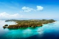 Aerial view of beautiful bay in tropical Islands. Boracay Island Royalty Free Stock Photo