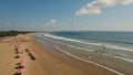 Aerial view beautiful beach, Bali, Kuta. Royalty Free Stock Photo