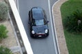 Aerial View Of A Beautiful Black MINI John Cooper Works Driving